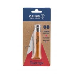 Opinel N°8 Carbon Steel 8,5 Cm. Bøg Blister - Kniv