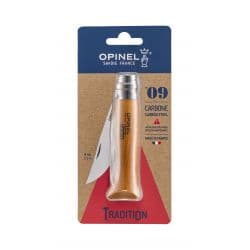 Opinel N°9 Carbon Steel 9,0 Cm. Bøg Blister - Kniv